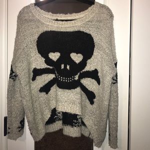 Cropped Skull Sweater